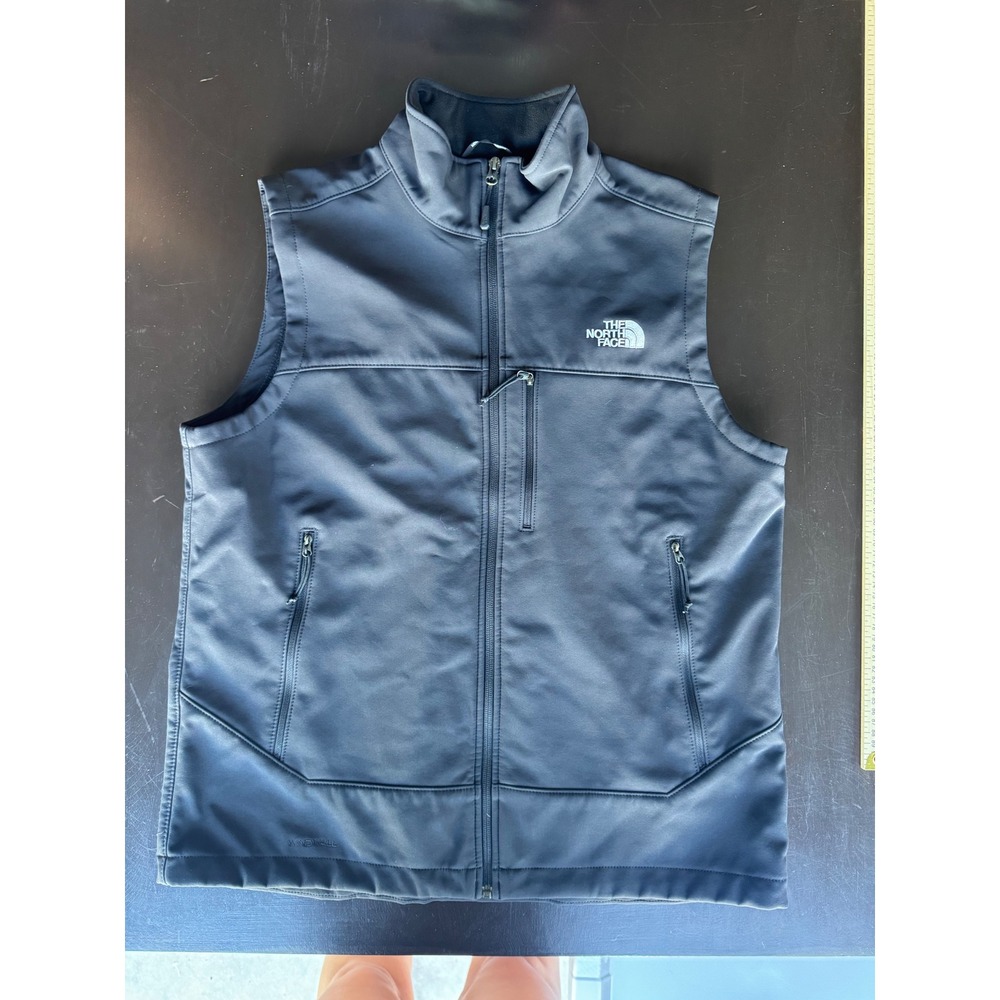 The North Face Mens Apex Bionic Softshell Vest Black Full Zip Windproof Large